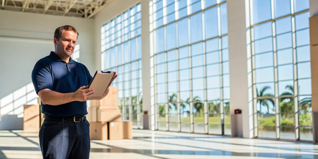 IT support for warehousing in Wesley Chapel helps a manager oversee a modern facility.