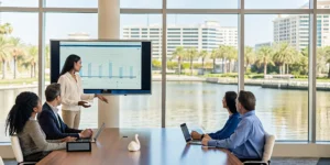 Business team consulting with a managed IT company in Lakeland, FL.