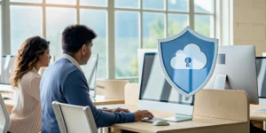 IT professional reviewing Microsoft 365 security settings