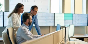 Internal IT team collaborating with a co-managed support partner
