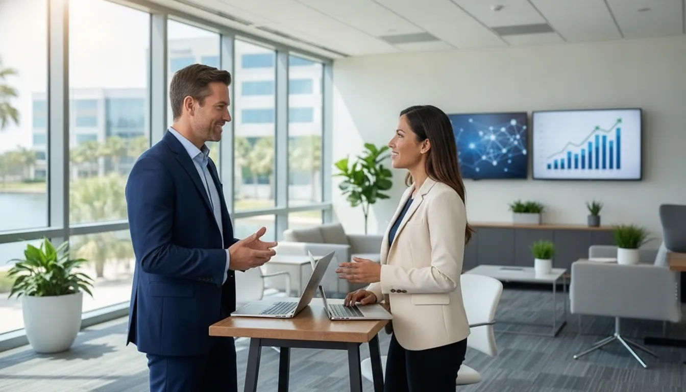 Small business owner and IT professional planning a Microsoft 365 setup before hiring